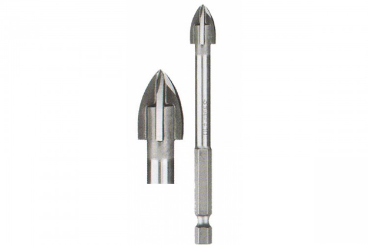 картинка Сверло покерамике твердосплавное, 4 режущие кромки, шестигранный хвостовик, 10,0х80мм 35-4-010 от базы строительно-отделочных материалов